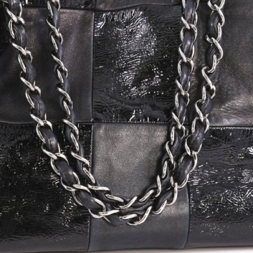 💎 CHANEL 💎 BROOKLYN PATCHWORK HOBO ACCORDION RARE BAG LARGE FLAP LEATHER - Picture 5 of 15